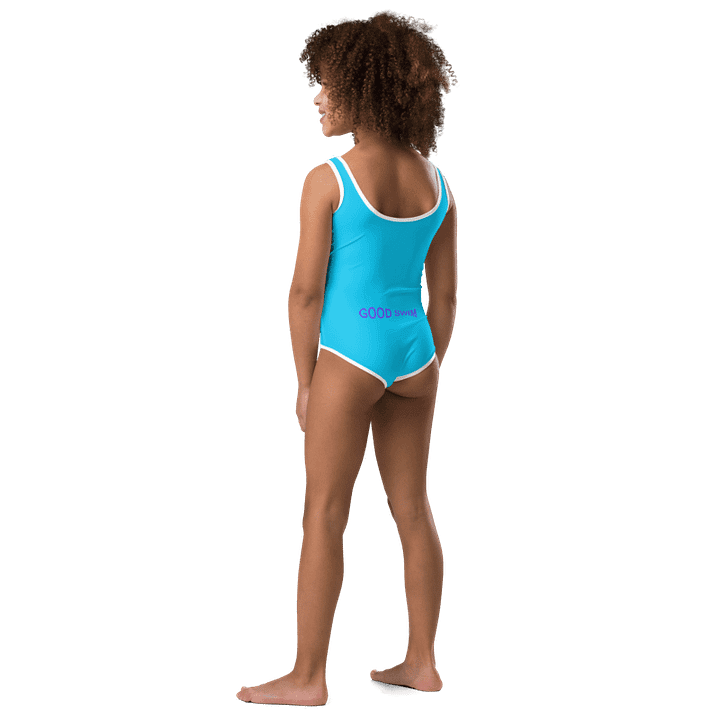 Good Swim Purple on Sky Blue Kids Swimsuit product image (2)