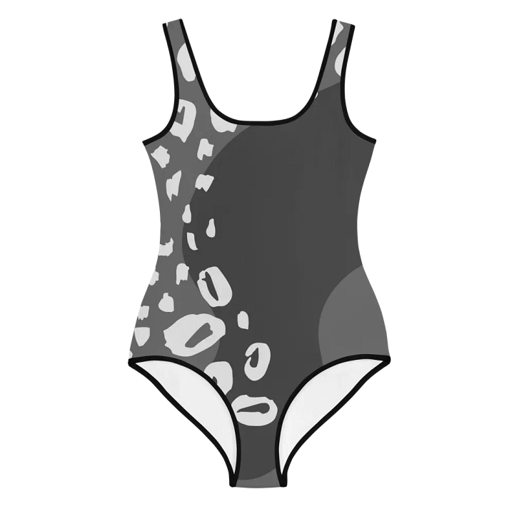 Grey Leopard Youth Swimsuit product image (1)