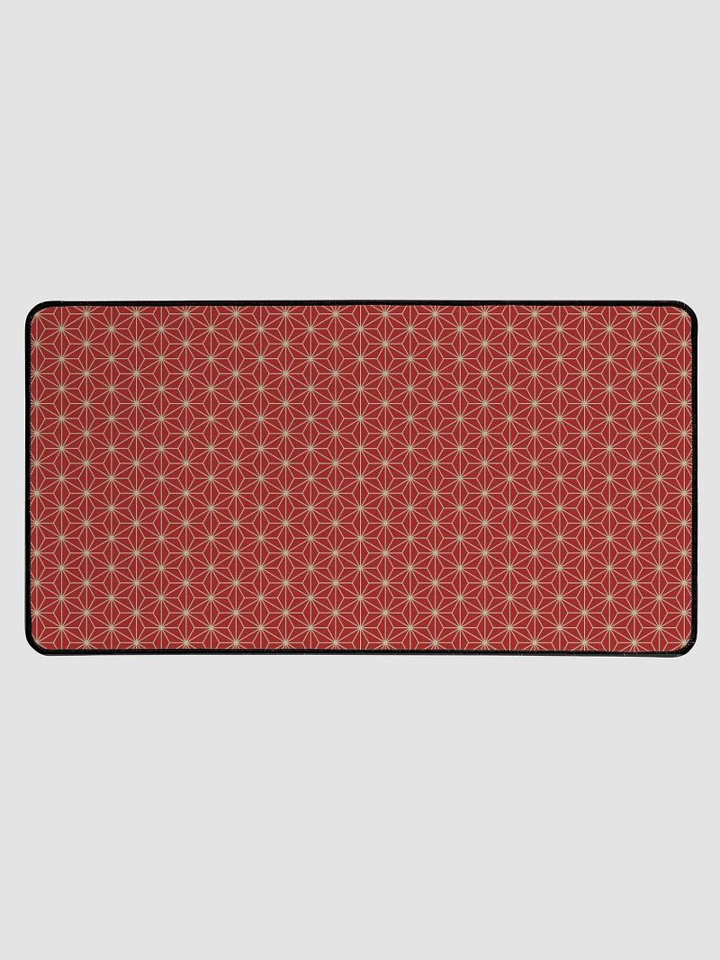 Desk Mat - Japanese Red Asanoha Pattern