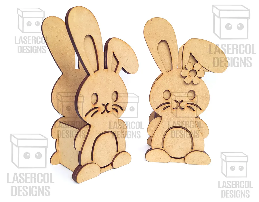 Easter Bunny Basket Bundle (Set 1-2-3-4) - Laser Cut Files product image (9)