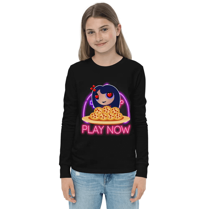 Youth Pizza Gamer Long Sleeve Top product image (2)