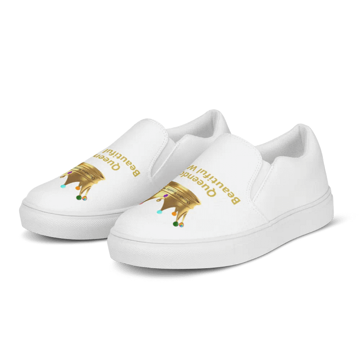 Queendom Beautiful Women Crown Canvas Shoes /White (TM) product image (2)