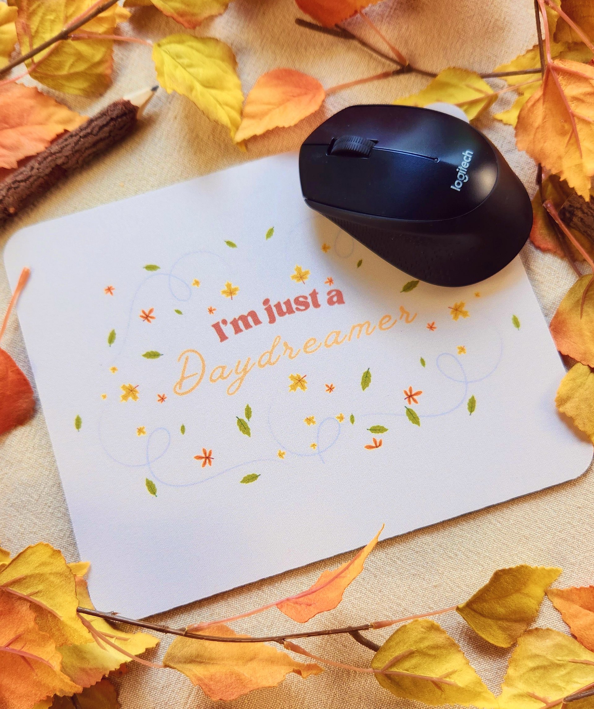 Autumn Daydreams Mouse Pad (Cream) product image (1)