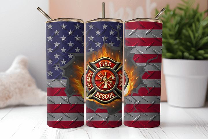 Courage Fire Honor Tumbler product image (2)