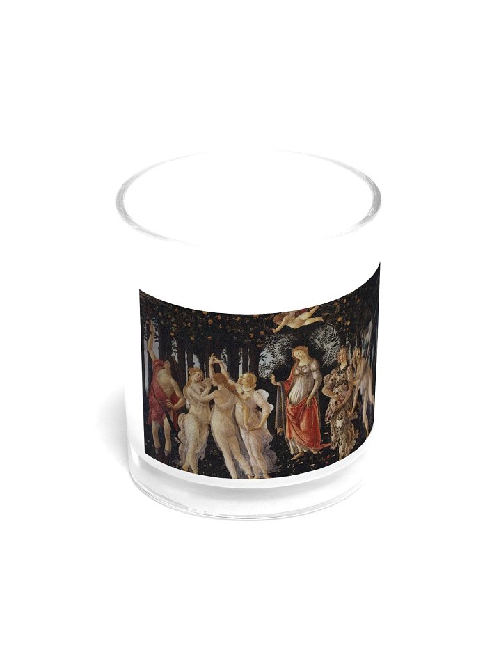 ''Primavera'' by Botticelli - Soy Wax Candle In A Clear Glass Jar product image (2)