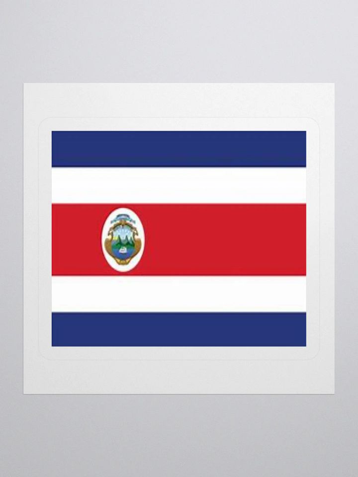 Costa Rica Flag Kiss Cut Sticker - Exclusive High-Quality Design product image (1)