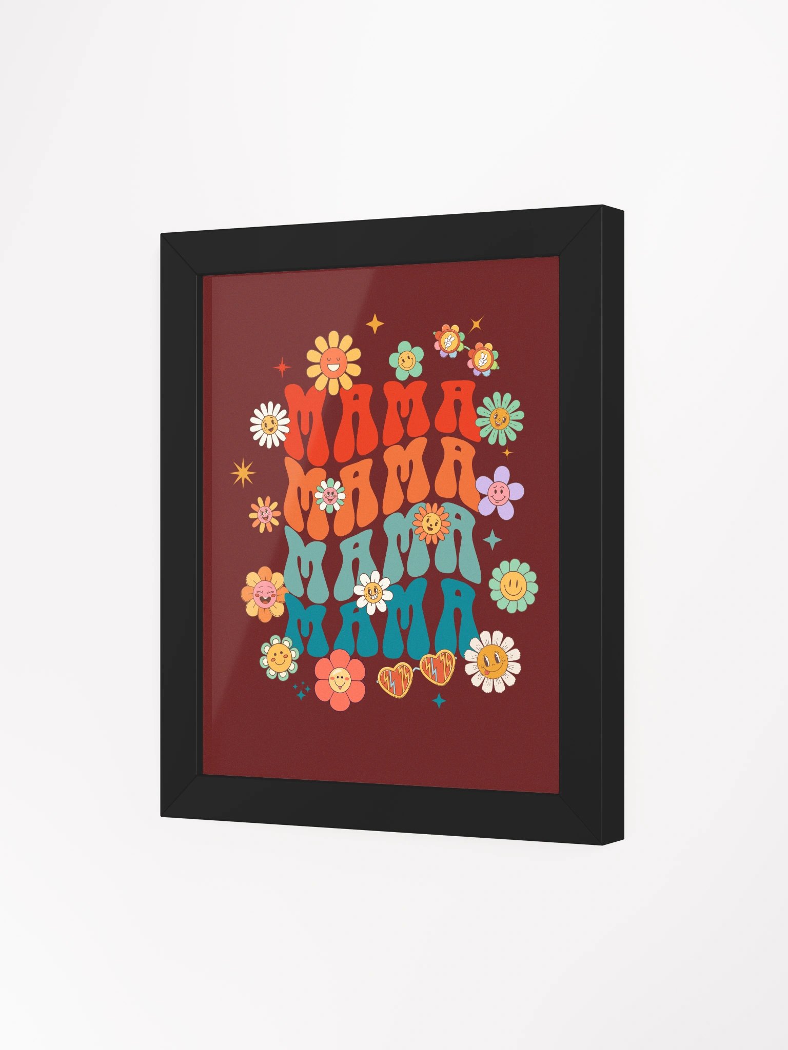 Retro Mama Floral Framed Poster product image (3)