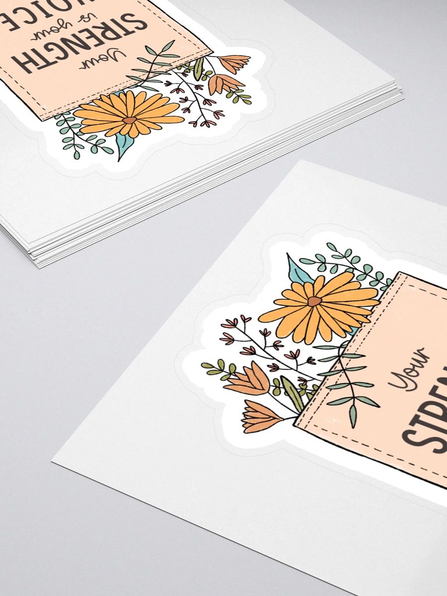 "Your Strength Is Your Voice" Sticker product image (4)