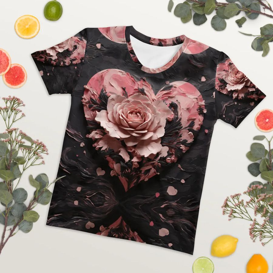 Floral Heart T shirt product image (4)