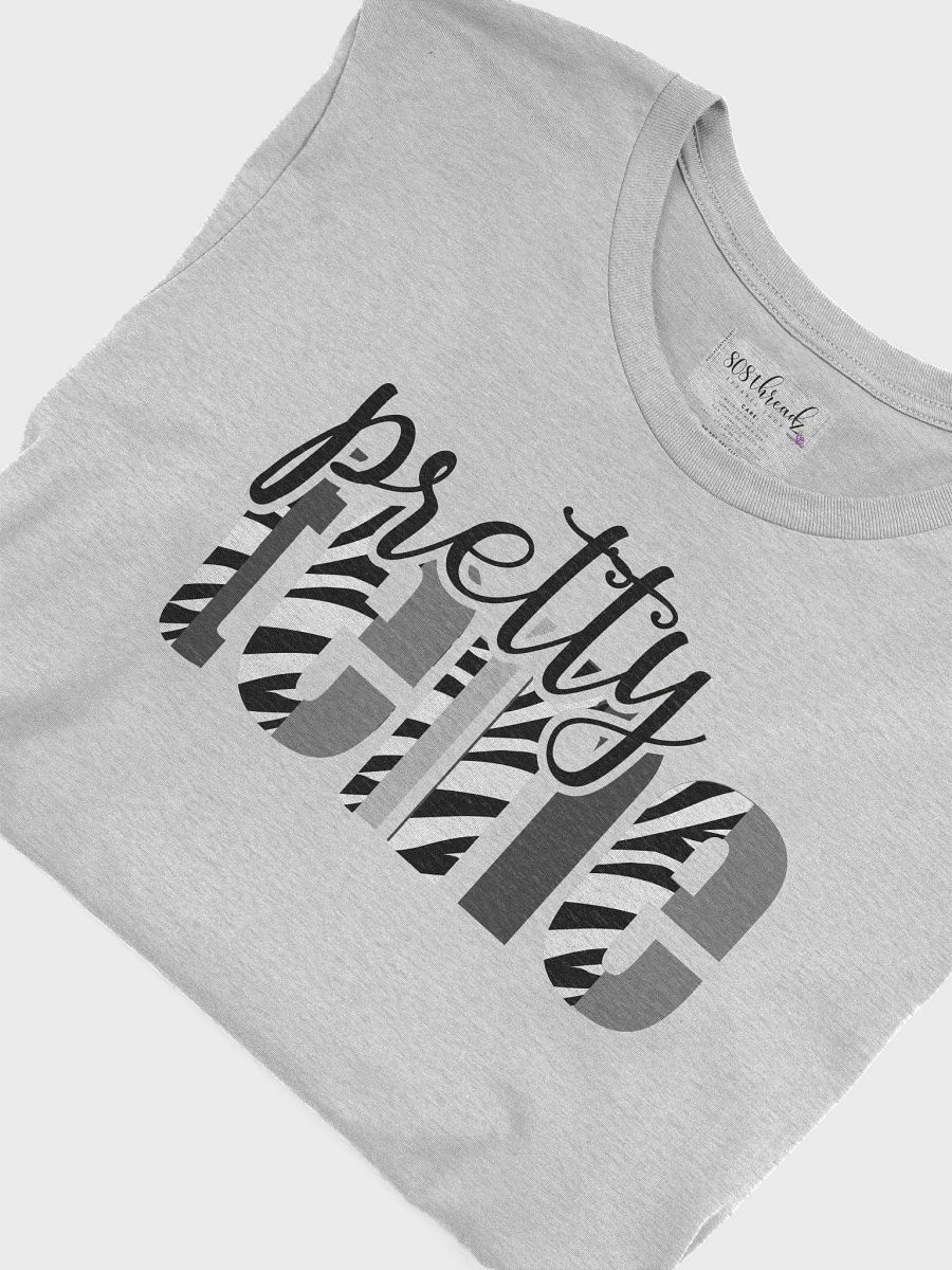 Pretty Teine T-Shirt; Black with Black & White Zebra Pattern product image (1)