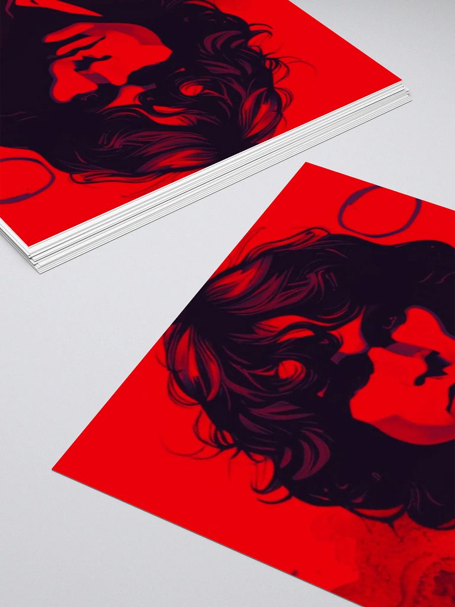 Jim Morrison Dark Red Portrait Sticker | The Doors | Retro Digital Art | The American Poet product image (7)