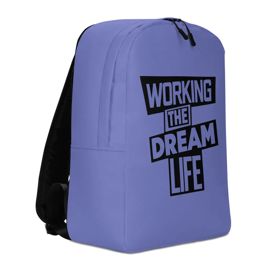 Work the Dream Life – Purple Minimalist All-Over Print Backpack for Work, Travel & Everyday Use product image (3)