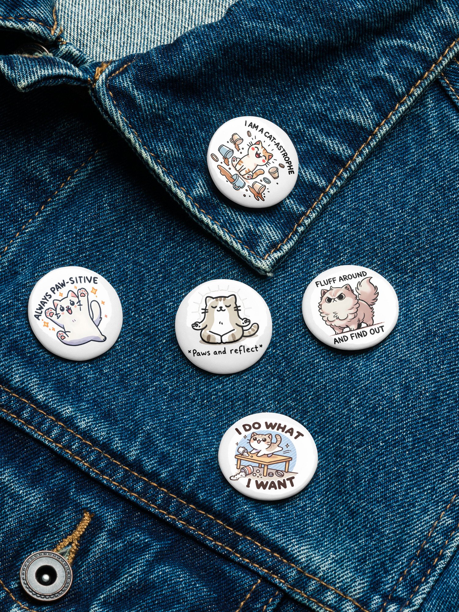 KittyPuns Enamel Pin Set product image (1)