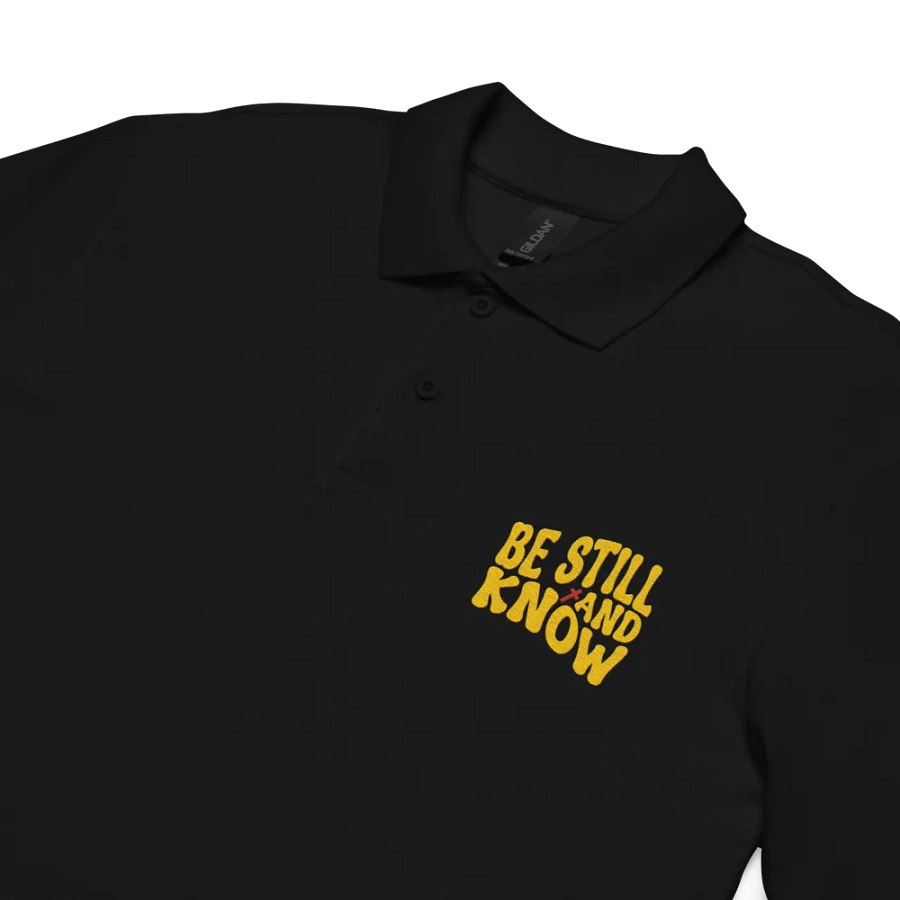 Be Still and Know Unisex Pique Polo product image (4)