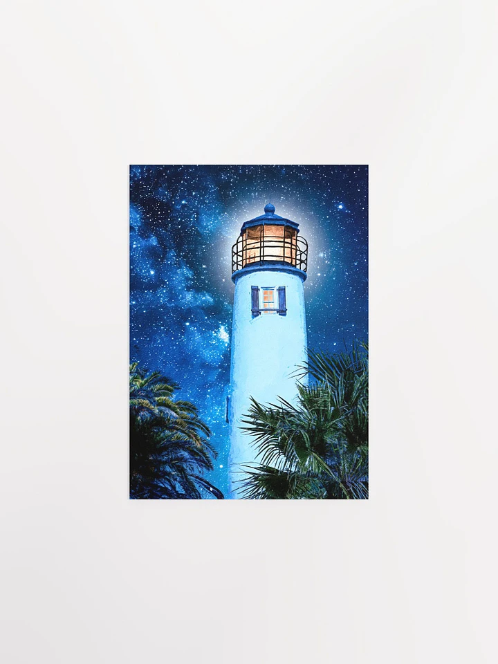 St. George Island Lighthouse by Night – Florida Matte Poster product image (2)