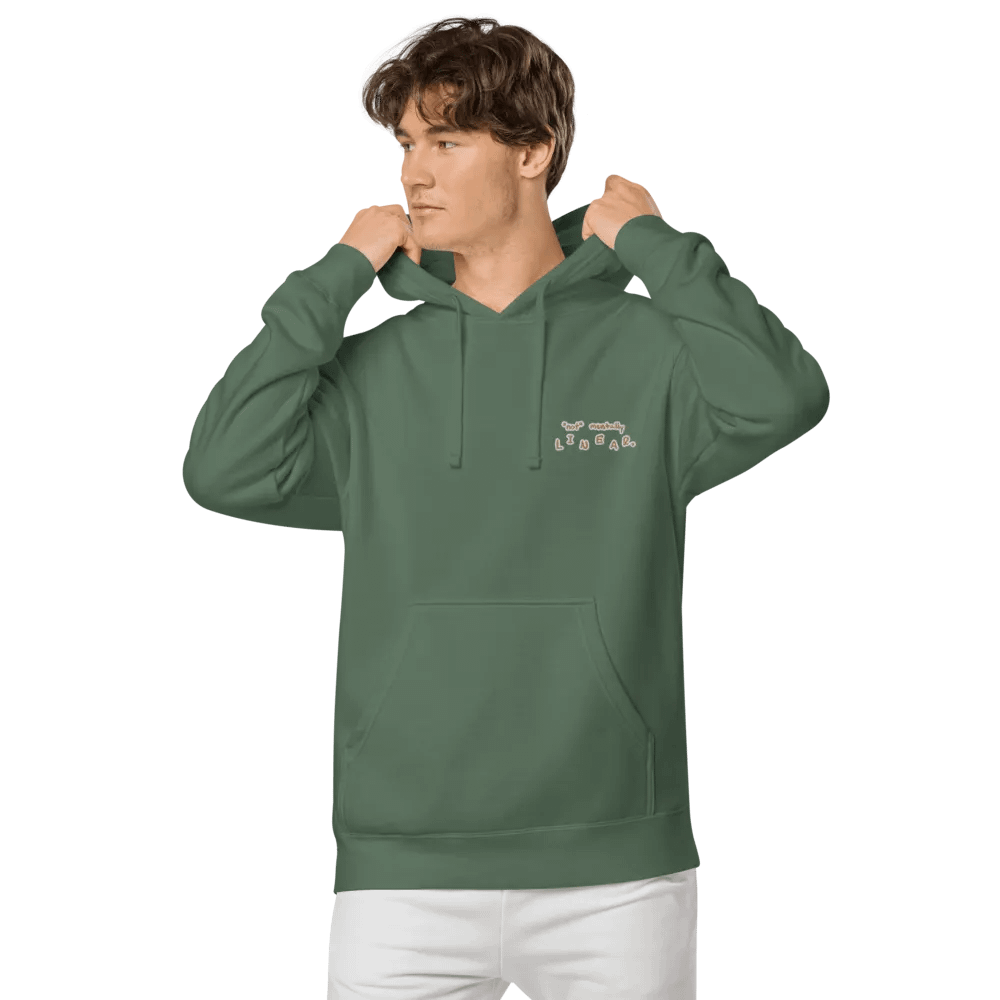 *not* mentally linear (L.C. brown bubble design) embroidered pigment hoodie product image (6)