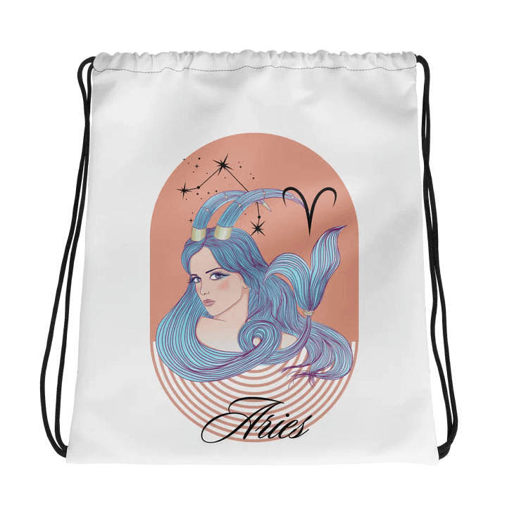 Reach for the Stars: Adorable Horoscope Drawstring Bag - Aries product image (2)