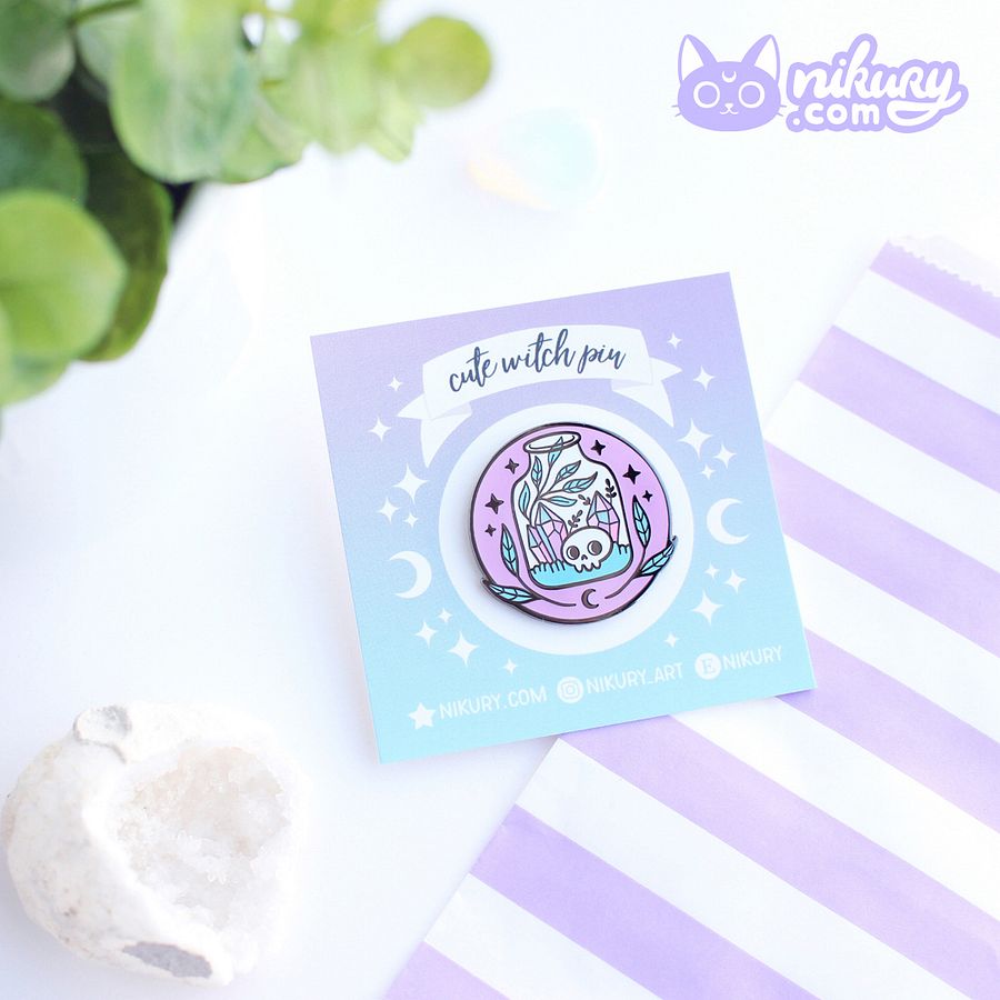 Witchy Terrarium Enamel Pin product image (1)