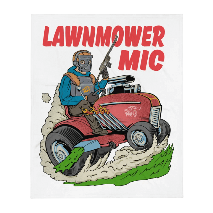 Lawnmower Mic | Throw Blanket product image (1)