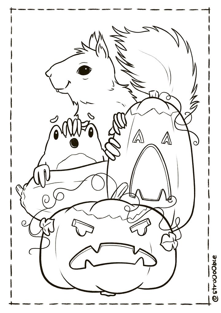 colouring page : jack'o lanterns product image (1)