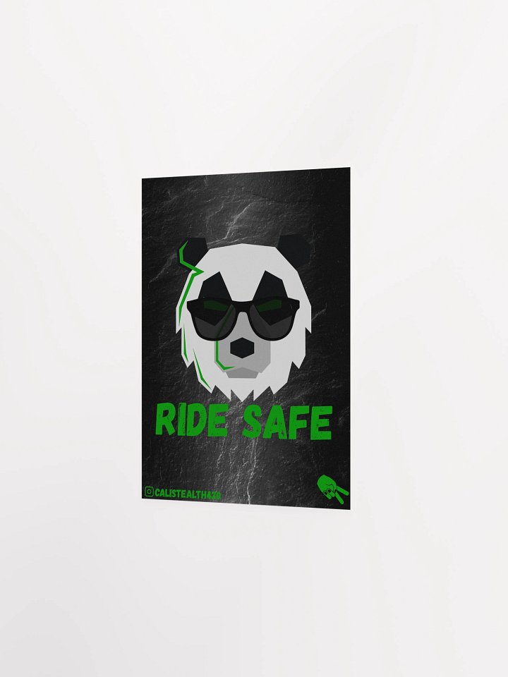 5"x7" "RIDE SAFE" Panda Poster product image (2)