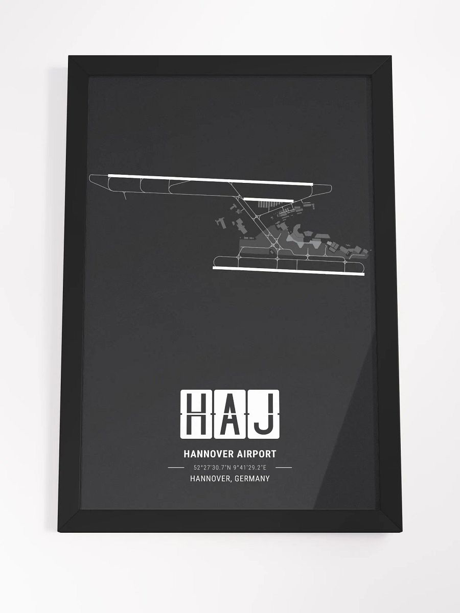 Framed Airport HAJ Premium Map On Matt Paper product image (4)