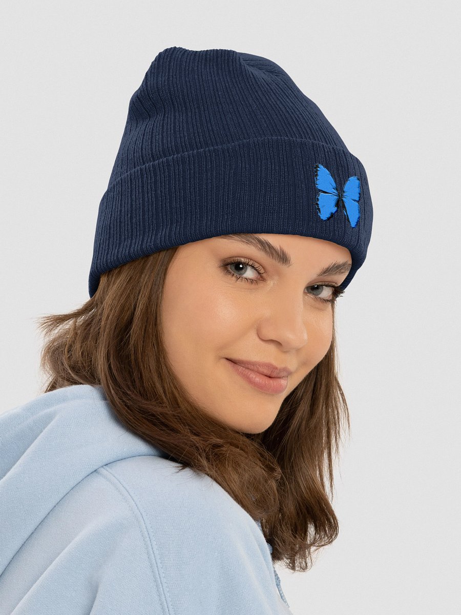 Blue Butterfly Embroidered Beanie product image (31)