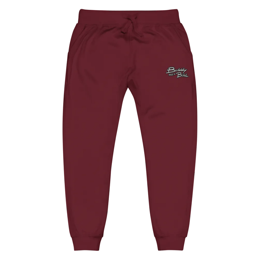 Bubbly and a B*tch (lined design) embroidered fleece sweatpants product image (8)