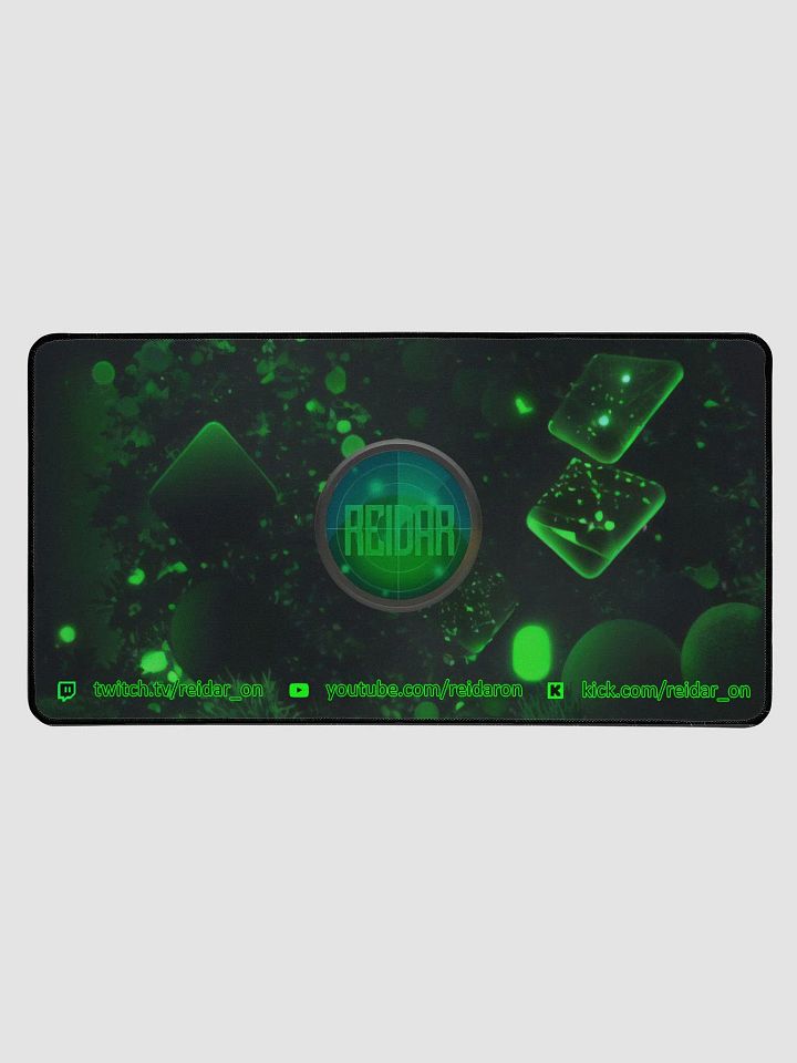 Black and Green Desk Mat with Logo 15.5