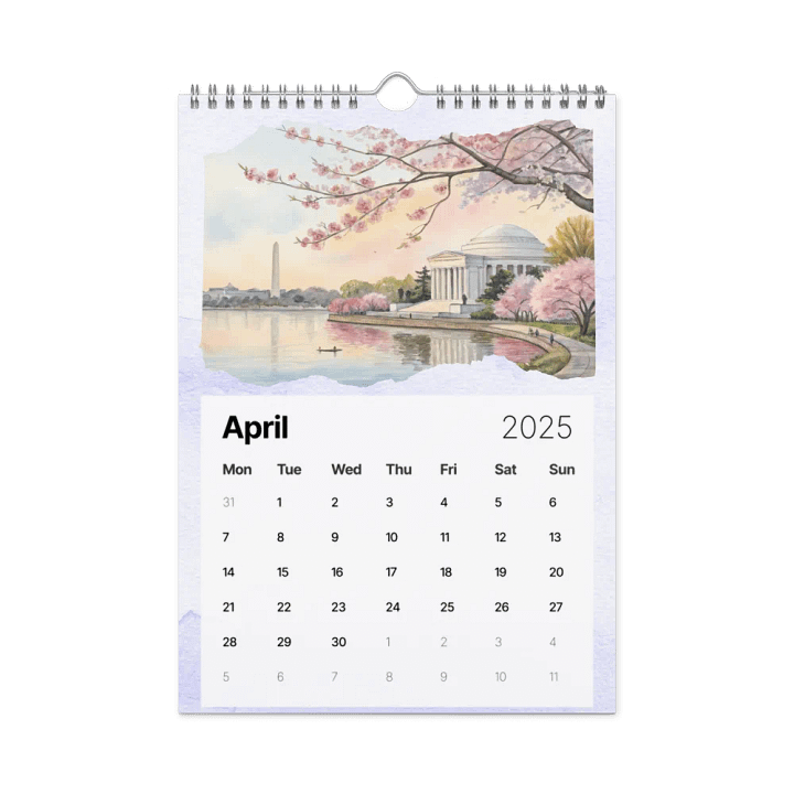 WORLD CAPITALS WATERCOLOR WALL CALENDAR 2025 product image (1)