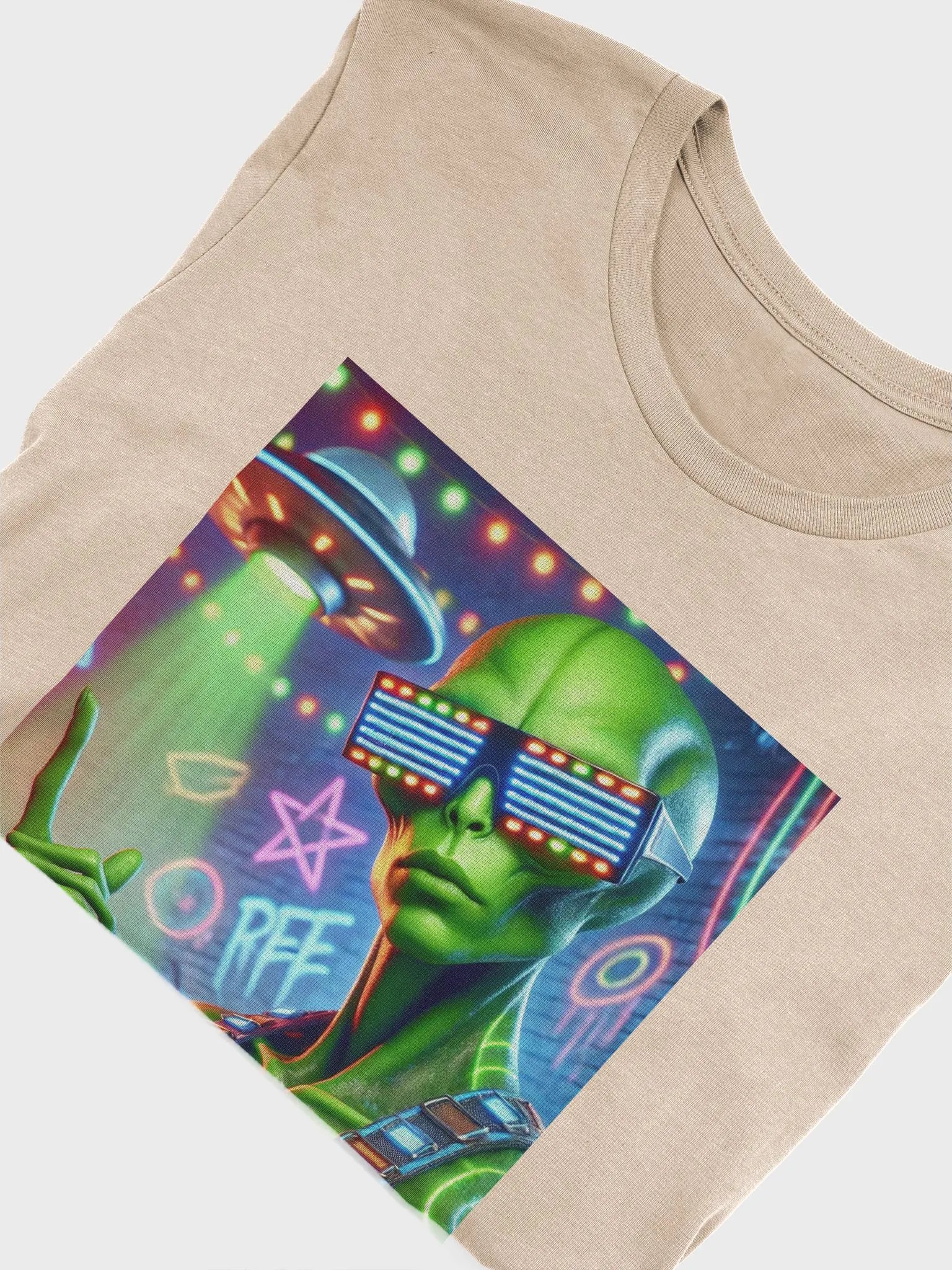 COOLEST ALIEN - DANCE MEMECOIN - PREMIUM TEE - TAN product image (4)