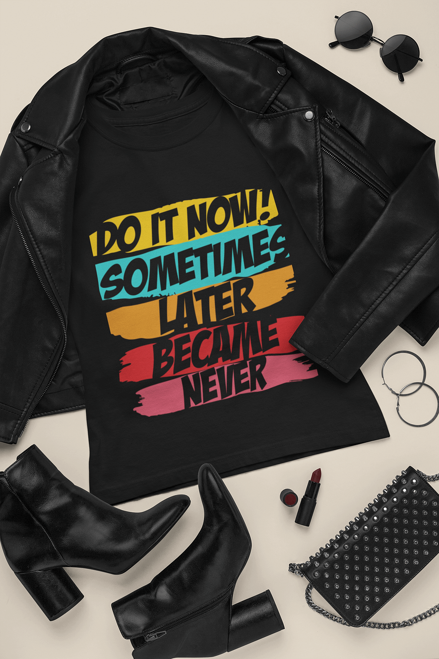 Do It Now Black Unisex T-Shirt product image (4)