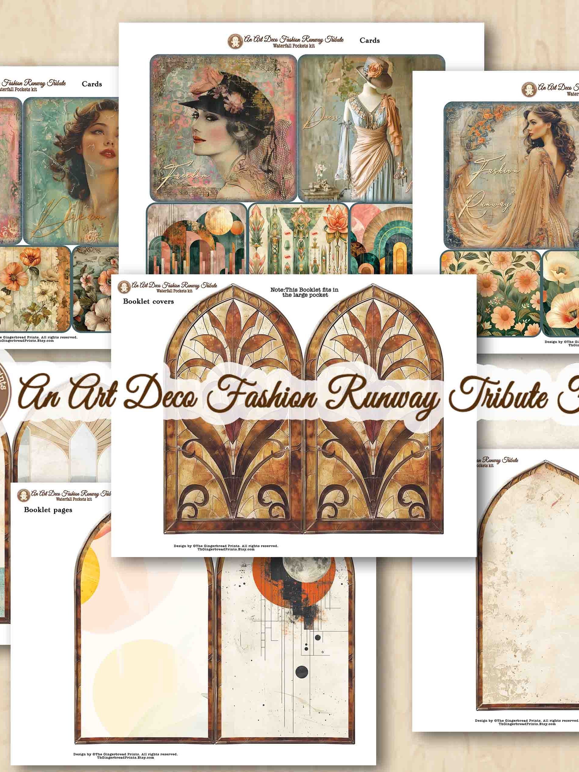 An Art Deco Fashion Runway Tribute Waterfall Folio Digital Kit product image (9)