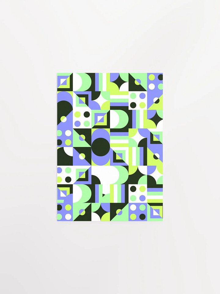 Green/Purple Geometric Pattern Print product image (1)