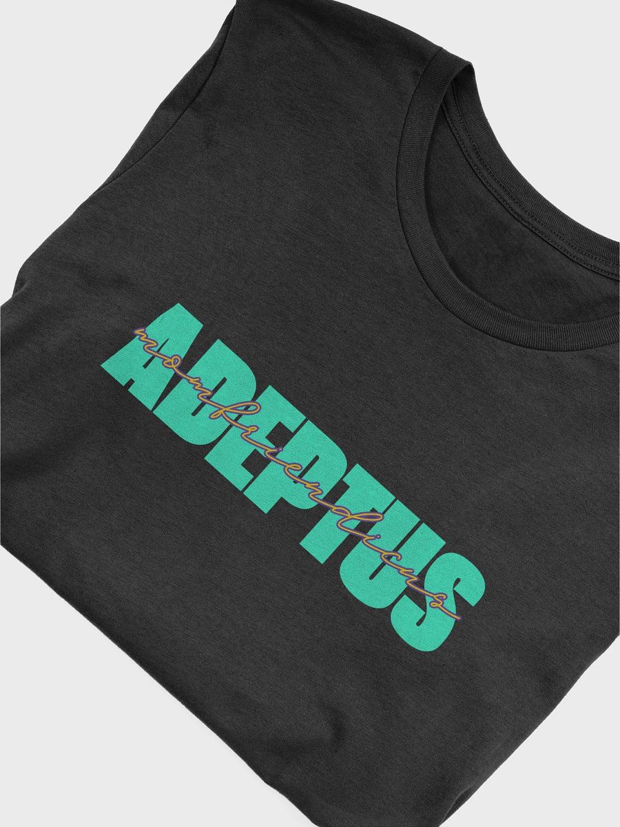 Adeptus Momfriendicus Text Tee (Gold Logo) product image (14)
