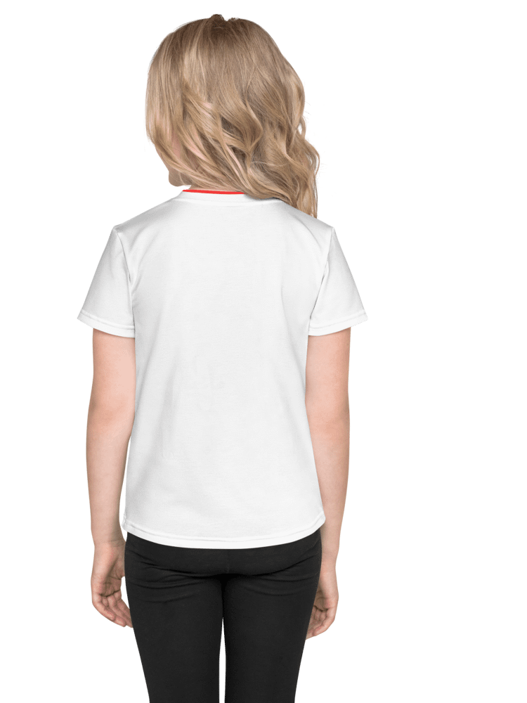 Vibrant Butterfly Paradise Red Stripped Unisex Tee product image (7)