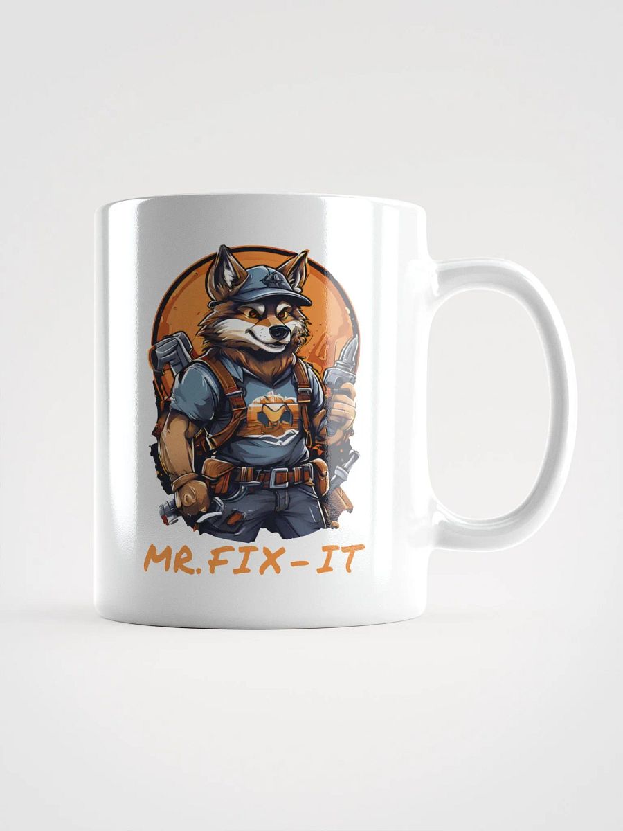 Mr. Fix-It Cool Funny Wolf Handyman Ceramic White Mug | Perfect Gift for Handymen and DIY Enthusiasts | Durable and Stylish Coffee Mug product image (1)