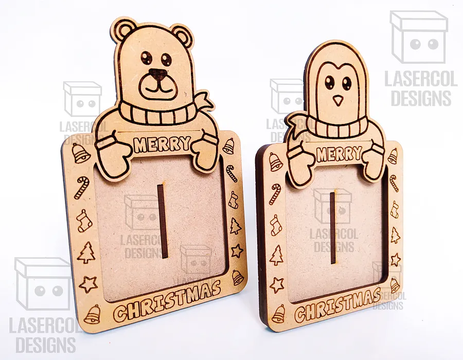 Christmas Photo Frames Bundle - Laser Cut Files product image (9)