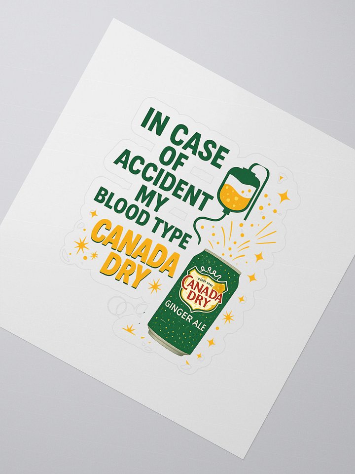 Canada Dry Blood Type Kiss Cut Stickers product image (2)