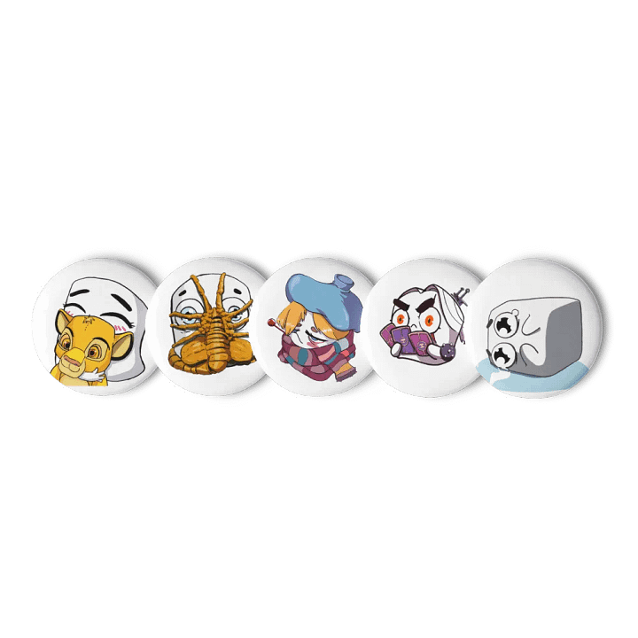 Tofu Emotes Pin Button Pack 1 product image (1)