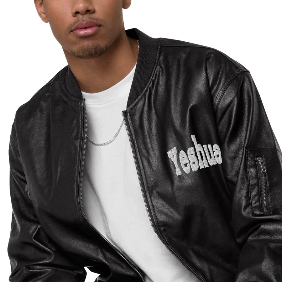Yeshua Leather Bomber Jacket product image (9)