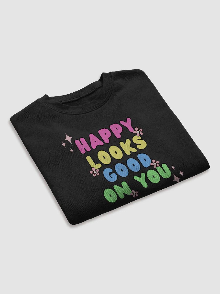 'Happy Looks Good on You' Crop Sweatshirt product image (11)