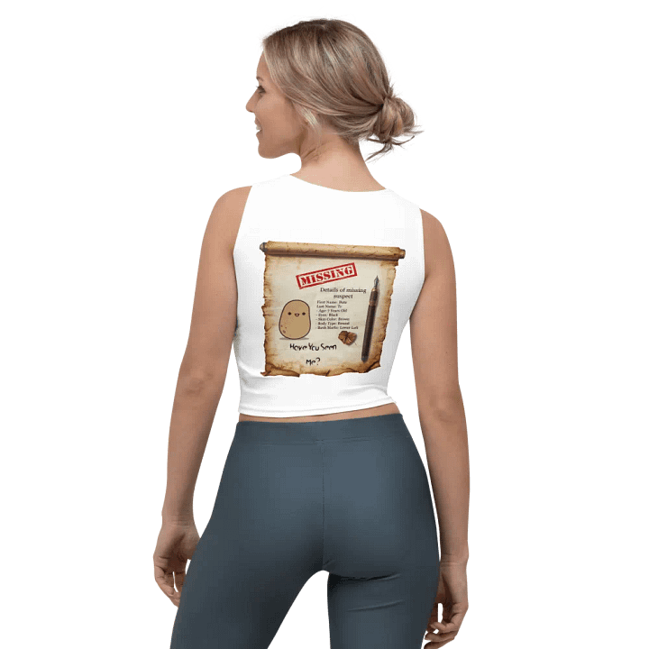 Cute Potato Missing Crop Top product image (2)