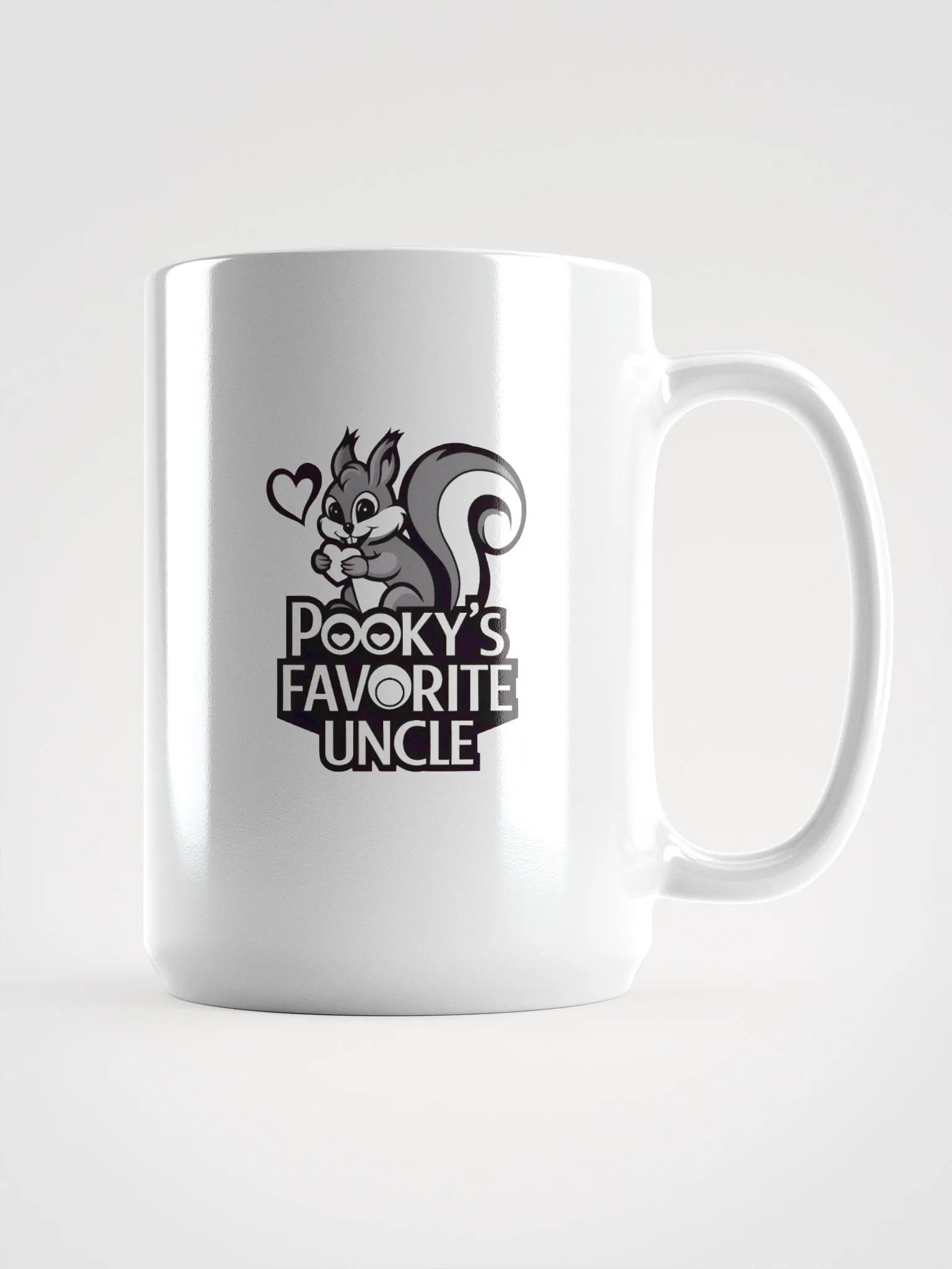 Large Mug: Pooky's Favorite Uncle B&W product image (1)