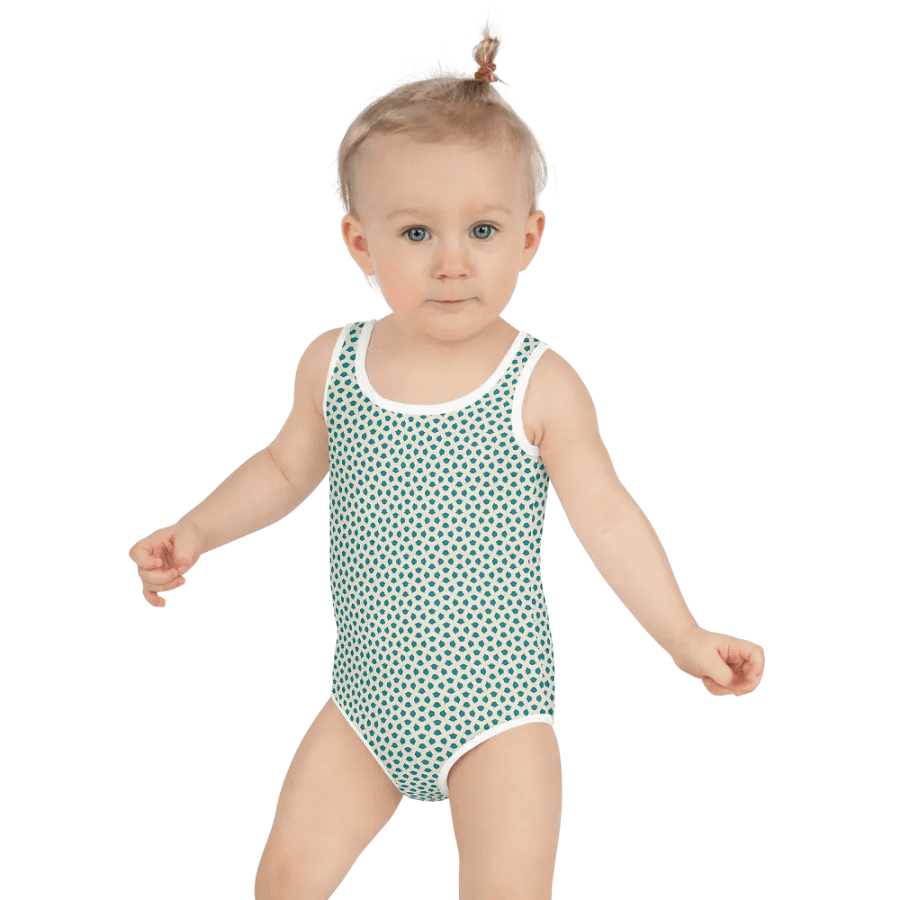 Blue Leaves Kids Swimsuit product image (3)