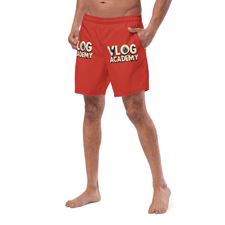 Vlog Academy All-Over Print Swim Trunks product image (2)
