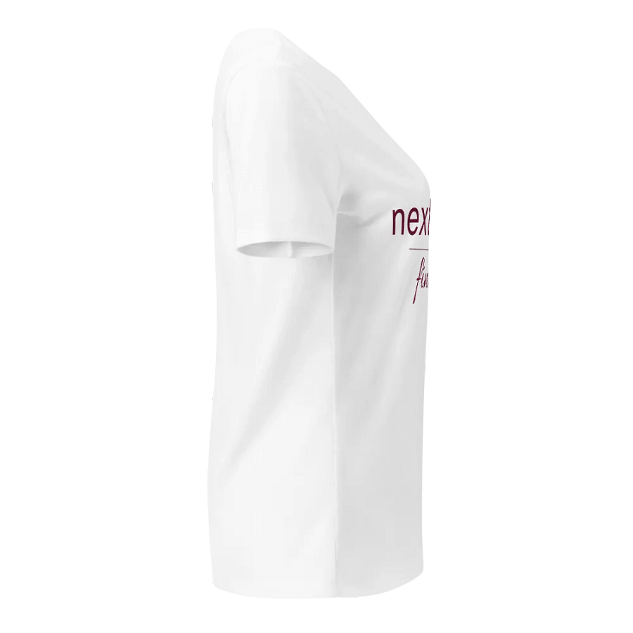 Relaxed V-Neck Tee with Maroon Logotype product image (8)