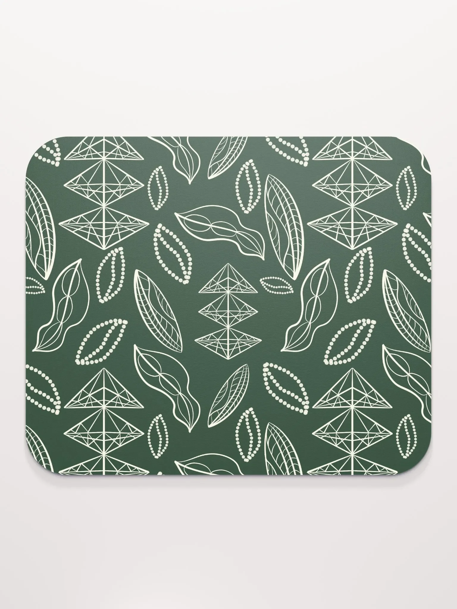 El Yunque Brew Bliss: Abstract Coffee Bean Tribal Mousepad product image (2)