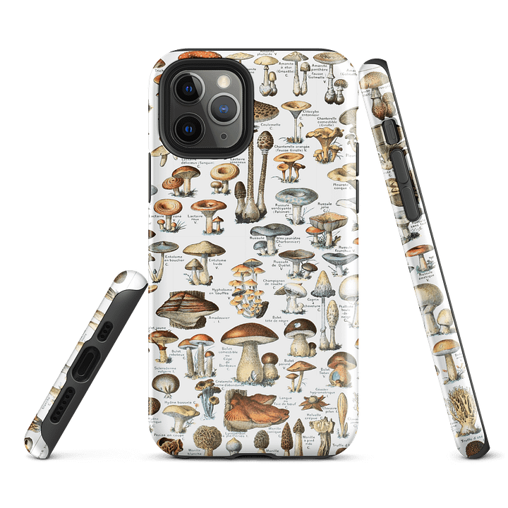 Mycological Marvels iPhone® Tough Case - Champignons by Adolphe Millot product image (3)