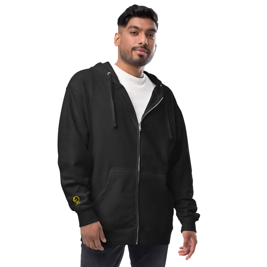 "Death is inevitable" Embroidered Zip Hoodie product image (3)
